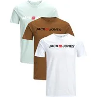 Jack & Jones T-Shirt Stilvolles Slim-Fit oder Regular Shirt mit Printdruck (3er-Pack) Printdruck