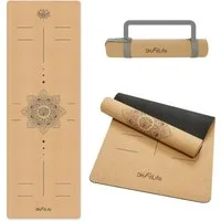 DH FitLife Yogamatte 5 mm, rutschfeste Fitnessmatte mit Tragegurt, Gymnastikmatte für Yoga & Pilates