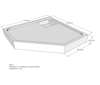 Neuesbad Wannenträger für Kaldewei Cornezza 100x100x2,5 SD21041