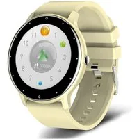 TPFNet SW01 mit individuell einstellbarem Display Smartwatch (Android), Armbanduhr mit Musiksteuerung, Herzfrequenz, Schrittzähler, Kalorien, Social Media etc., Gelb