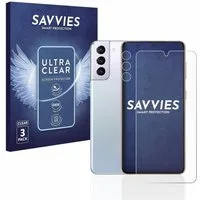 Savvies Displayschutzfolie Schutzfolie für Samsung Galaxy S21 5G (Display+Kamera), 6 Stück, Displayschutz Schutz Folie Klar Transparent