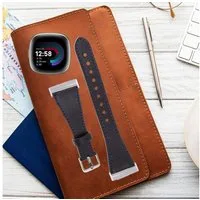 Renna Leather Uhrenarmband Fitbit Versa 4 / 3 / Sense / Sense 2 Leder Smart Uhrenarmband