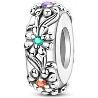 PANDACHARMS Bead Pastellblüten Zwischenelement Stopper Charm, 925er Silber, Zirkonia