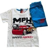 Disney Cars Pyjama Kurzer Pyjama für Jungen "Cars", Disney, weiß-blau oder weiß-rot, (Set, 2 tlg., Set bestehend aus Oberteil und Hose)