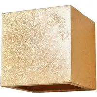 Lindby Wandleuchte Yade, Gips Gold / Messing IP20, 1 x 20 W