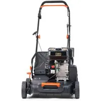 FUXTEC Benzin-Vertikutierer FX-BV240ECO, 40,6 cm Arbeitsbreite, 212cc 4-Takt Benzinmotor, 5-fach Tiefeneinstellung, 40L Fangkorb