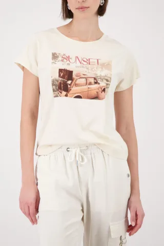 monari - T-Shirt mit Auto-Print marble - Gr. - 36