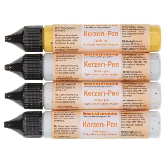 buttinette Kerzen-Pens "Weihnachten Glitter", 4x 28 ml