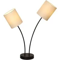 OTTO home Tischleuchte Avveline, Tischleuchte Leinenschirm Ø 12x11,5 cm E14