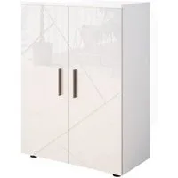 Vicco Midischrank Irma, Weiß Hochglanz/Weiß, 60 x 81 cm (1-St)