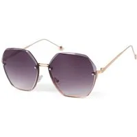 styleBREAKER Sonnenbrille Ovale Oversize Sonnenbrille Diamant Schliff Rahmenlos (1-St) Gradient