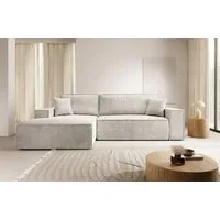 Selsey Ecksofa FARESE NEW, mit Schlaffunktion, Bettkasten und tierfreundlichem Cordbezug, 267 cm