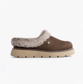 Skechers Keepsakes Lite - Cozy Blend Damen Hausschuhe Schokolade