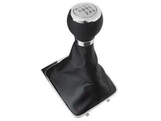 Schaltknauf Schaltmanschette Schwarz Silber 6-Gang für VW Passat 3C B6