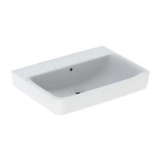 Geberit Renova Plan Waschtisch 501642001 65x48cm, ohne Hahnloch, mit Überlauf, weiß