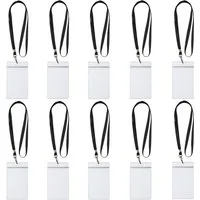 WEBBOMB Schlüsselanhänger 10x Ausweishalter ZIP Kartenhalter horizontal /vert +10x Schlüsselband