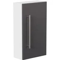 Magnolia Home Hängeschrank Hängeschrank 62 cm weiss matt/anthrazit m. Soft-Close Tür