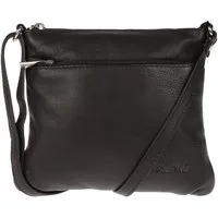 Christian Wippermann Umhängetasche Kleine echt Leder Damen Umhängetasche Schultertasche, Tasche Handtasche Schwarz