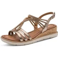 Tamaris Keilsandalette Sommerschuh, Riemchensandale im Metalliclook