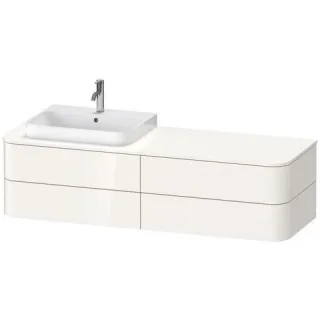 Duravit Happy D.2 Plus Konsolenwaschtischunterbau wandhängend Weiß Hochglanz 1600x550x408 mm - HP497 HP4973L22220010