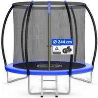 monzana Gartentrampolin, Ø 244 cm, (3 tlg), Ø 244 cm TÜV Rheinland GS Zertifiziert Komplettset