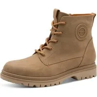 Tamaris Schnürboots, Blockabsatz, Schnürstiefelette mit schönem Logo-Emblem