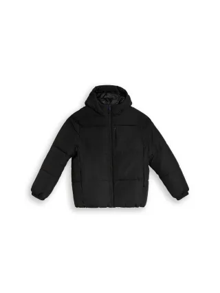 Denim Tom Tailor - Relaxed Fit Puffer-Jacke mit Kapuze Black - Gr. - XXL