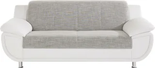 TRENDMANUFAKTUR 3-Sitzer "Rondo 3, zeitlos und modern, bequem, Materialmix" wahlweise mit Federkern, extrabreite Armlehnen zum Relaxen