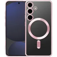 FITSU Handyhülle Case für Samsung Galaxy S24 FE Hülle MagSafe kompatibel Kameraschutz 6,7 Zoll, Durchsichtige Hülle für Galaxy S24 FE Schutzhülle mit farbigen Rahmen