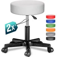 Casaria Drehhocker, Höhenverstellbar 10cm Polsterung 46-60cm Sitzhöhe 360° Drehbar Ø35cm