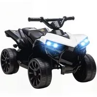 AIYAPLAY Elektro-Kinderquad Kinder Quad 6V mit Vorwärts-, Rückwärtsfunktion, Musik, Belastbarkeit 25 kg, (1-tlg), mit LED-Scheinwerfer, 4 Rädern, für 18-56 Monate Kinder, Weiß