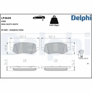 Delphi Bremsbel?ge hinten Ford Puma