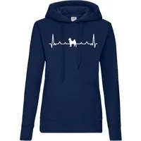 Youth Designz Kapuzenpullover Heartbeat Hund Damen Hoodie Pullover mit trendigem Frontprint