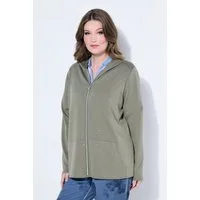 MIAMODA Sweatjacke Sweatjacke Loose Fit Kapuze Zipper