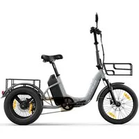 Vankel E-Bike Cityrad AG1 3 rad Faltbares Damen u. Herren E-Fahrrad 960WH Pedelec, 120 km, Kettenschaltung, Heckmotor, 960 Wh, (Beleuchtungsset mit Batterieladegerät, Batterieschlüssel, Werkzeug), Faltbares 3-Rad-E-Bikes 250W, 48V 20AH Akku, 20"×3.0"