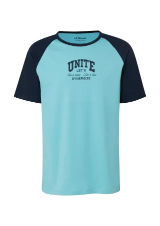 s.Oliver - T-Shirt türkis/blau - Gr. - 3XL