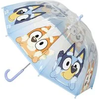 Bluey Regenschirm-Wanderstock Kinder Ø 45 cm Regenschirm manueller Bubble-Schirm & Wetterschutz