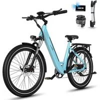 RCB E-Bike Pedelec G6 für Stadt und Gelände,27,5 Zoll Damen Elektrofahrrad,13Ah,80-120 km, 7 Gang, Kettenschaltung, Heckmotor, 468 Wh, APP&NFC, ebike Damen, Drehmomentsensor, max. Geschwindigkeit: 25 km/h