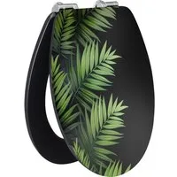 Primaster WC-Sitz Primaster WC-Sitz mit Absenkautomatik Palme, Abnehmbar Absenkautomatik Edelstahlscharniere