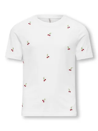 KIDS ONLY - KOGKETTY LIFE S/S O-NECK TOP JRS NOOS Bright White - Gr. - 164