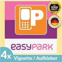 Wicked Chili Aufkleber 4x EASYPARK Vignette EASY PARK APP Ticket Sticker Hinterglasaufkleber, (4tlg), 60x60mm Vignette für EASYPARK APP
