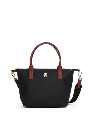 Tommy Hilfiger - Tote-Bag mit Crossbody-Riemen aus Gurtband schwarz - Gr. - OS