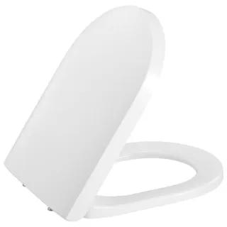 Pressalit WC-Sitz 744000-D15999 weiß, mit Deckel, Absenkautomatik, Universalscharnier D15, Edelstahl