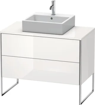 Duravit XSquare Konsolenwaschtischunterbau bodenstehend Weiß Hochglanz 1000x548x778 mm - XS492108585 XS492108585