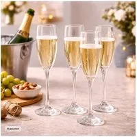 Neuetischkultur Sektglas Sektgläser Vintessa 4er Set 190 ml Glas für Sekt und Prosecco, 4-tlg., Glas