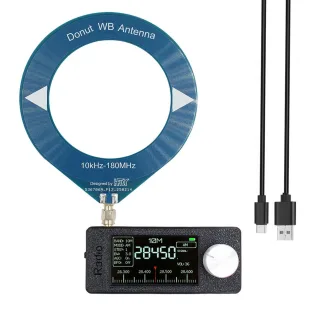 Mini Pocket Radio ESP32-S3 SI4732 Receive Radio 1.9inch IPS Screen LSB/USB/AM/FM Radio with Loop Antenna 0.5-108mhz HF S