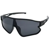 Vaccari-design Sonnenbrille Jungen Sportbrille Mädchen Radbrille UV400 Schwarz Getönt (für Kinder von 7 bis 13 Jahre) Wrap Around, Leichtgewicht, Gestell Schwarz oder Blau