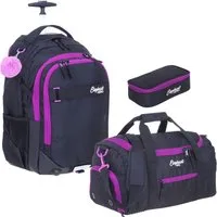 ELEPHANT Schulrucksack Schultrolley Trolley Hero Signature Schulrucksack (3 Teile Set), Rucksacktrolley Schule Rucksack Trolly, Sporttasche, Mäppchen Box +tsm