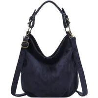 ITALYSHOP24 Schultertasche DAMEN SHOPPER Hobo Bag Umhängetasche Handtasche City Bag Cross-Over (Spar-Set: Henkel Tasche mit Schultergurt, Workbag Leder Optik, 2-tlg., mit Henkel und Schultergurt), Damentasche Freizeit Abend Leder Optik Henkeltasche R