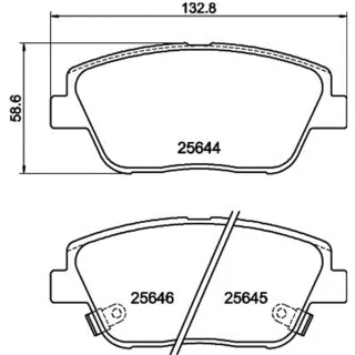 Hella Bremsbel?ge vorne Hyundai Grandeur Kia Optima